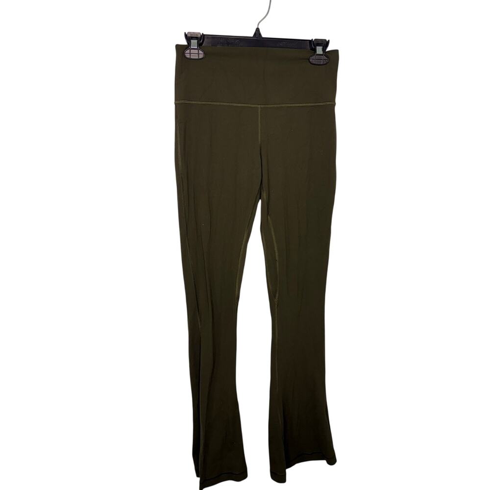 Lululemon Nulu HIgh-Rise Flared Pants Leggings Olive Green Size 8 Athleisure